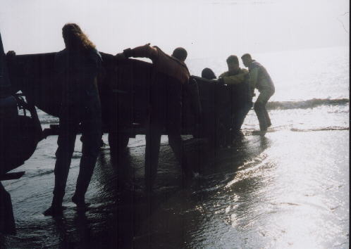 Launching from the Beach at Shell Island